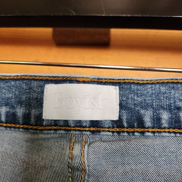 Boyish Donny High Rise Distressed Skinny Jeans in Forever Darling Size 32 X 30" - Picture 9 of 13